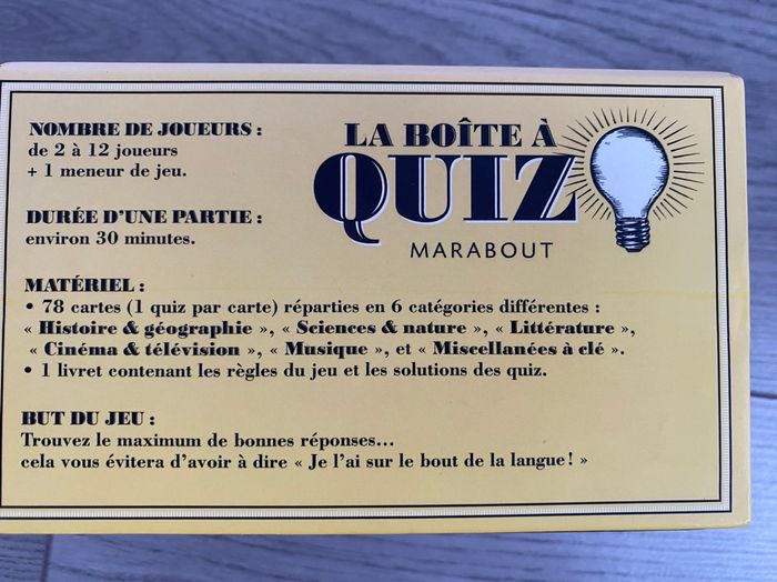 Neuf ! La Boite à Quiz - photo numéro 2