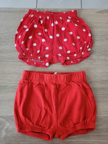 Lot de 2 shorts fille en 9 mois