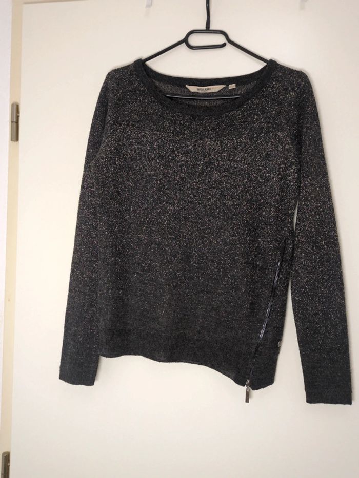 Pull gris chiné paillettes Garcia jeans S
