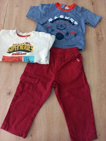 Lot pantalon t-shirt pull