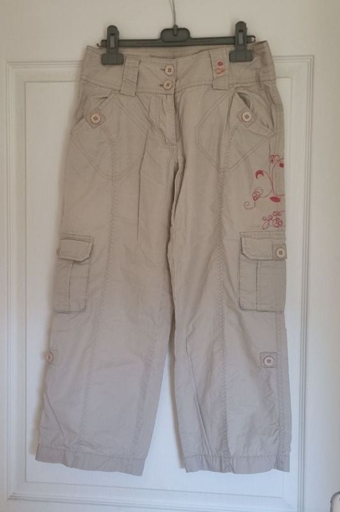Pantalon fin retroussable