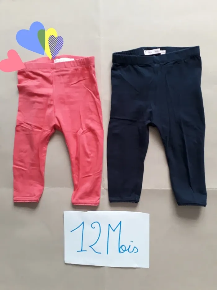 Lot de 2 Leggings 12 Mois