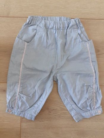 Pantalon fille léger été 24 mois Pomme Framboise