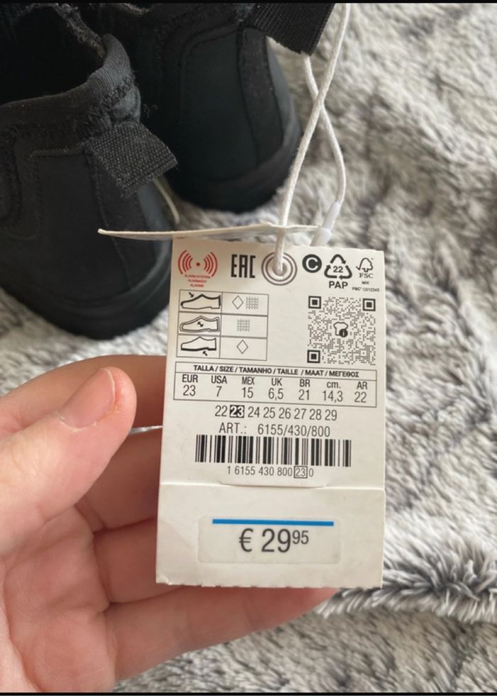 Botte noir garçon taille 23 Zara - photo numéro 4