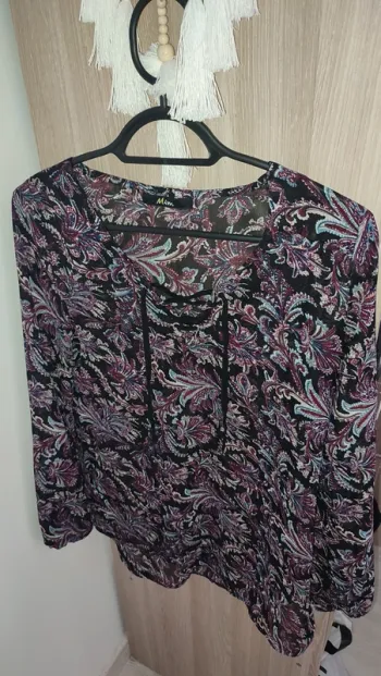 Blouse légère fleurie manche longue