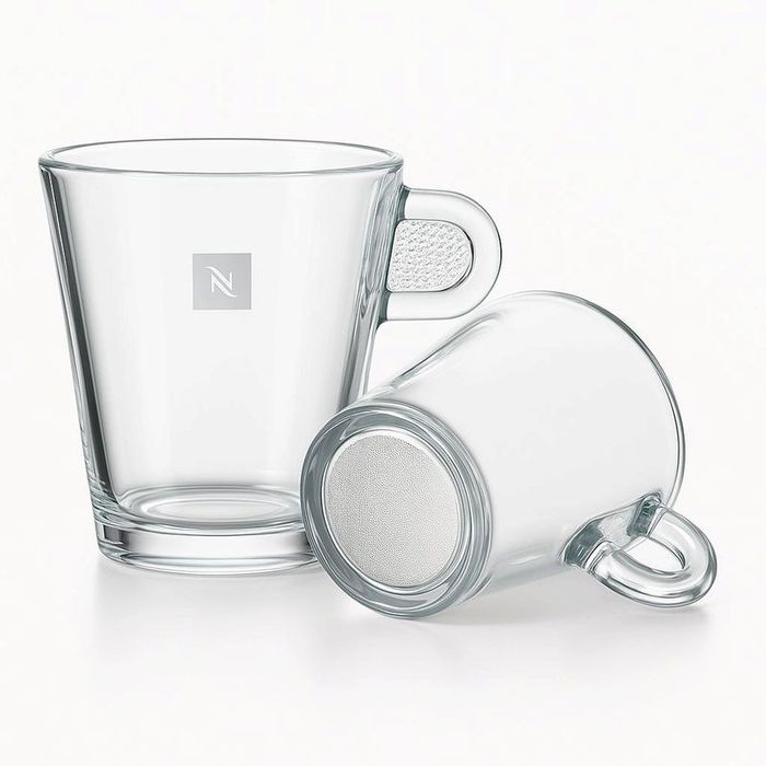 Lot de 4 tasses Nespresso en verre 130ml - hauteur 8 cm