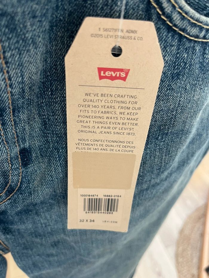 Pantalon jeans homme Levi’s 522 neuf avec étiquette taille32/34 - photo numéro 5