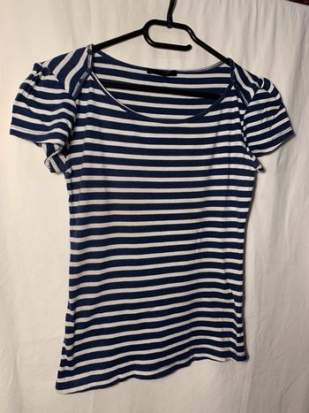 T-shirt marin bleu et blanc