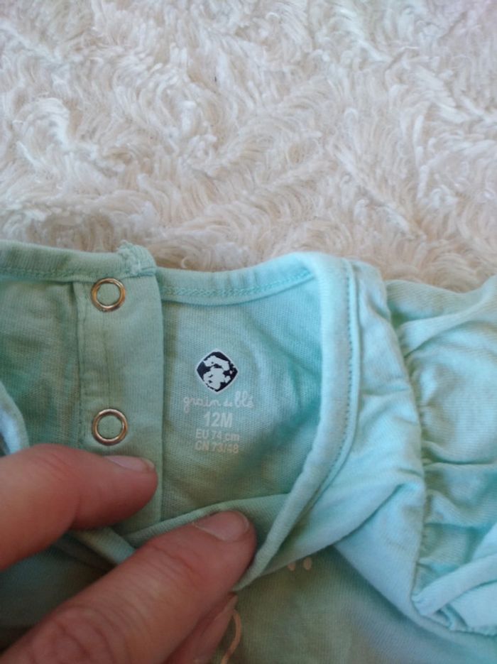 Tee shirt chemise manches courtes Fille 12 mois Espiègle Tigre 100% coton - photo numéro 6