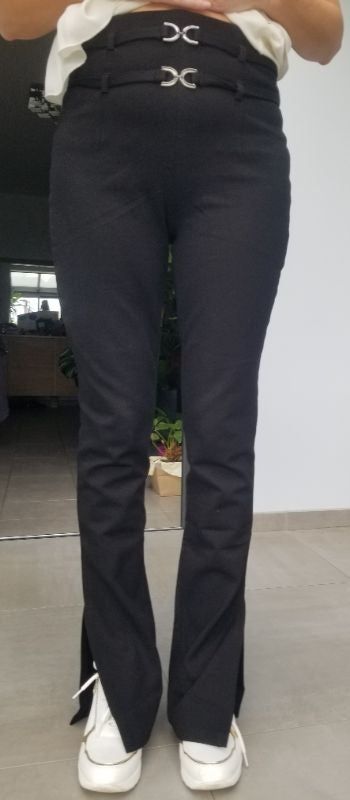Pantalon noir taille haute élastique Zara