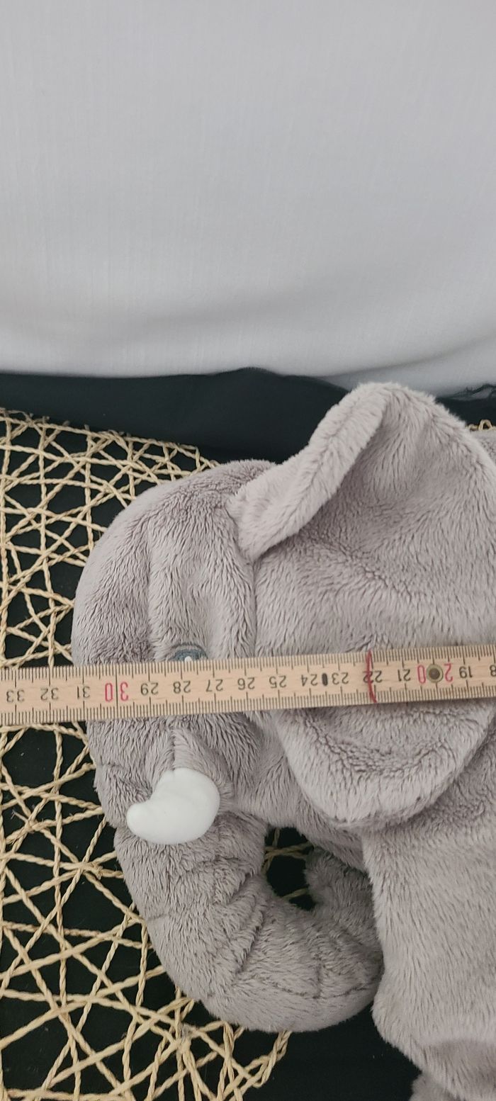 Eléphant IKEA doudou en peluche gris +/- 30 cm - photo numéro 5