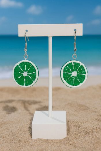 Boucles d’oreilles citron vert