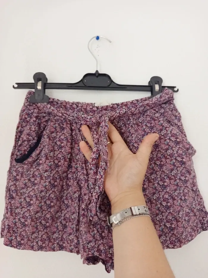 Short d'été fluide a motifs fleurie fille w - photo numéro 4