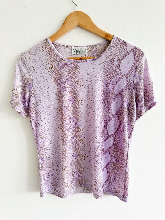 T-shirt manches courtes Lila vernal taille 36 S