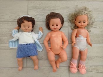 Lot de 3 grandes poupées anciennes - Vintage