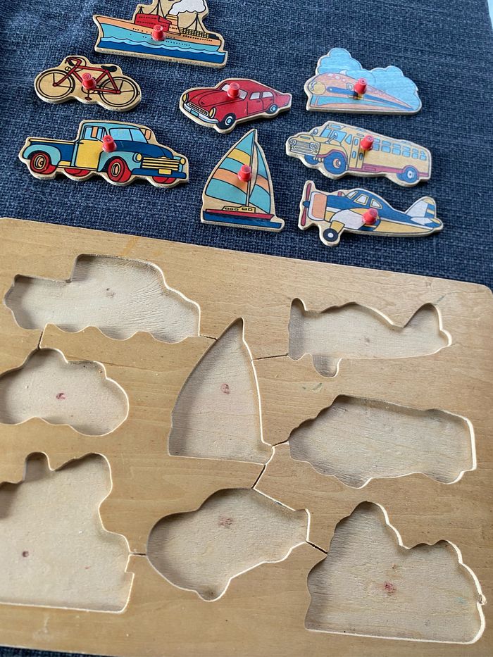 Puzzle en bois moyens de transports - photo numéro 2
