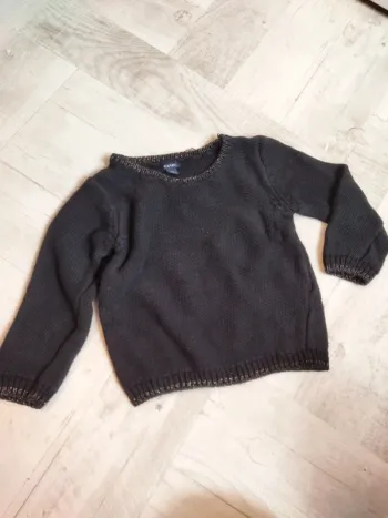 Pull laine hiver 3 ans noir