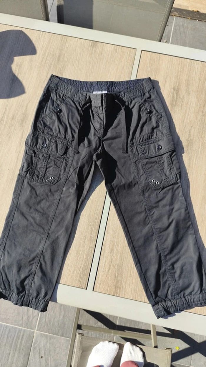 Pantacourt noir à lacets taille basse T40 - KWoman - photo numéro 2