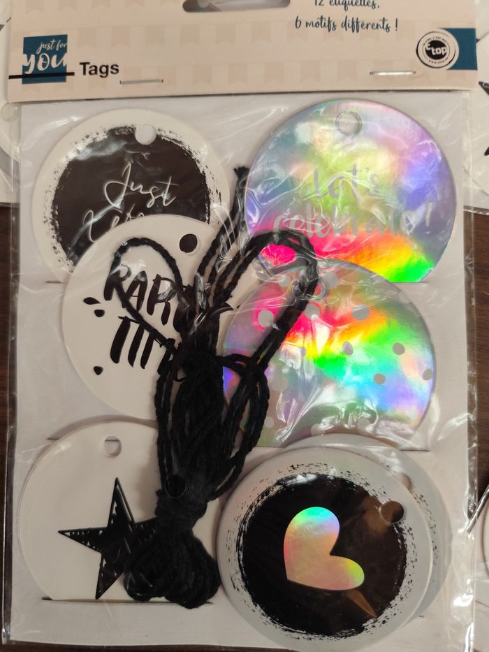 Lot de 5 paquets de 12 étiquettes tags - photo numéro 2