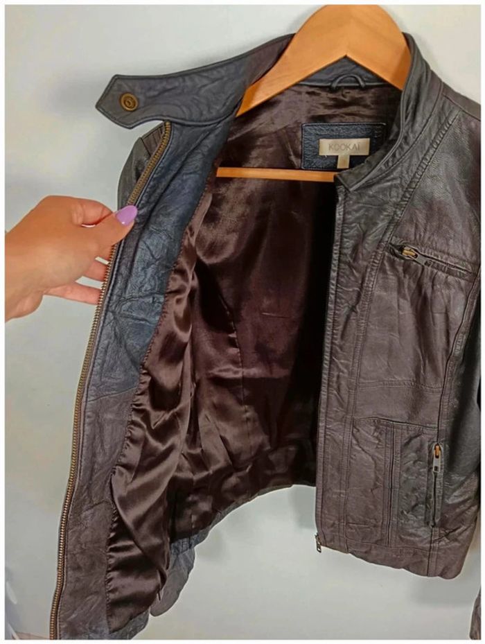 C23 perfecto cuir chèvre Kookai T3 - photo numéro 3