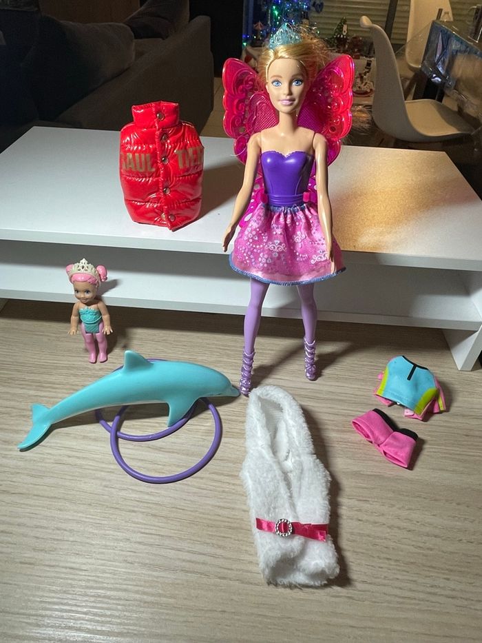 Barbie dreamtopia accessoires divers dauphin et petite sœur  Doudoune sans manche parfum Jean Paul Gaultier - photo numéro 5