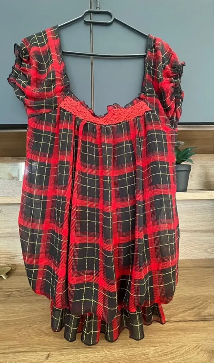 Blouse à carreaux Nuopai