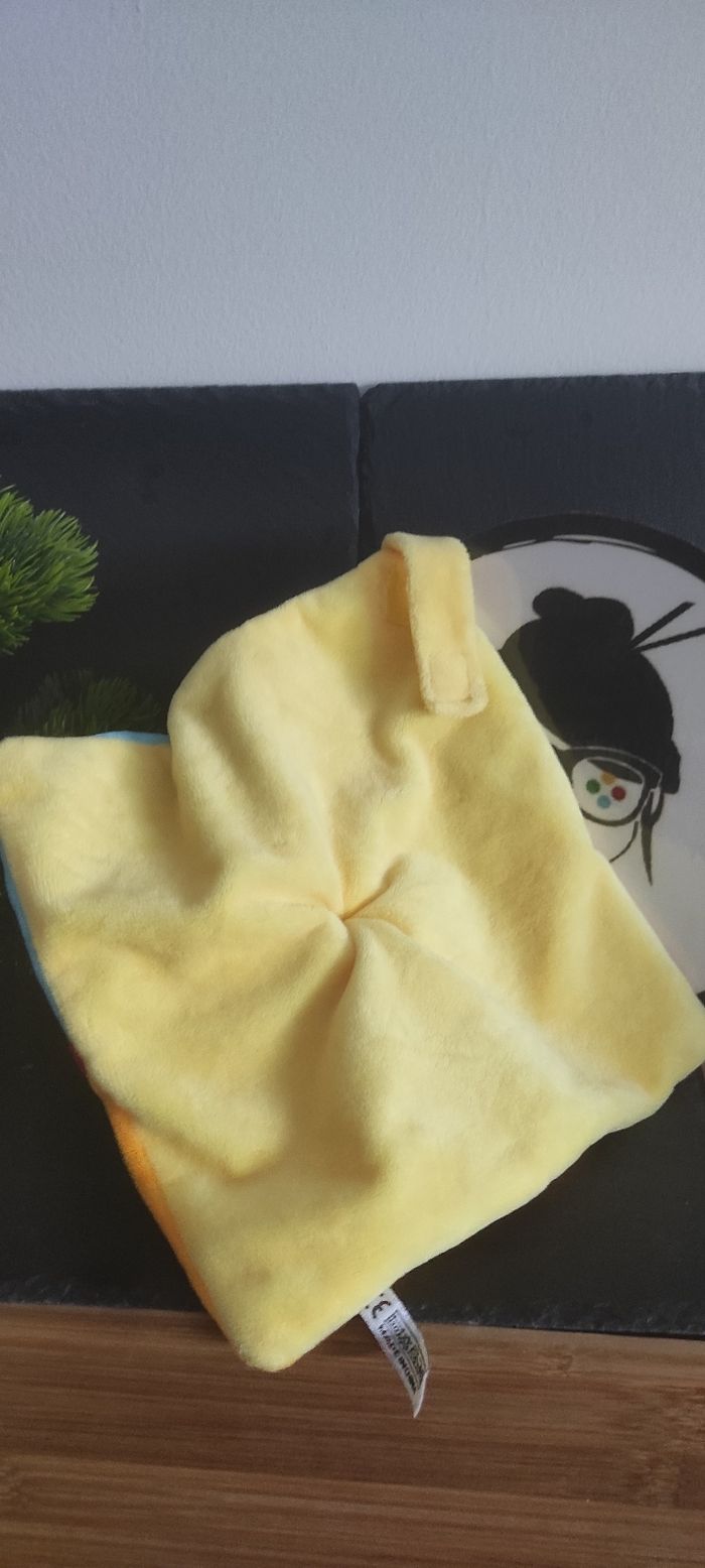 doudou grenouille serpent jaune plat vert rouge bleu orange tricot rayé Noir - photo numéro 2