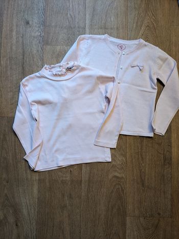 Ensemble fille 3-4 ans rose pale