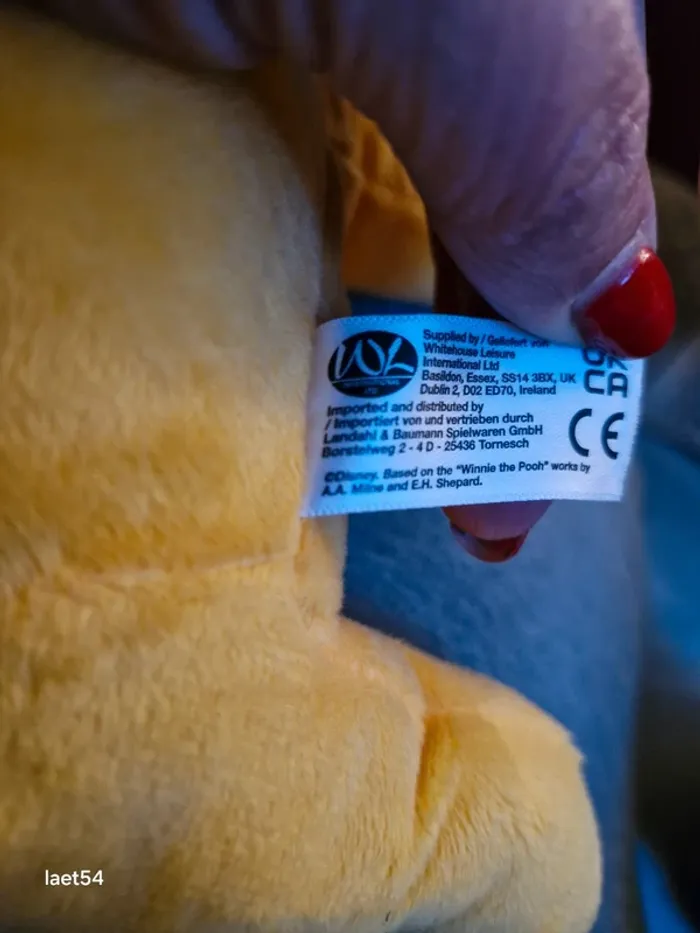 Peluche "Winnie l'ourson - photo numéro 3
