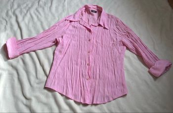 Chemise manches longues effet frippé M