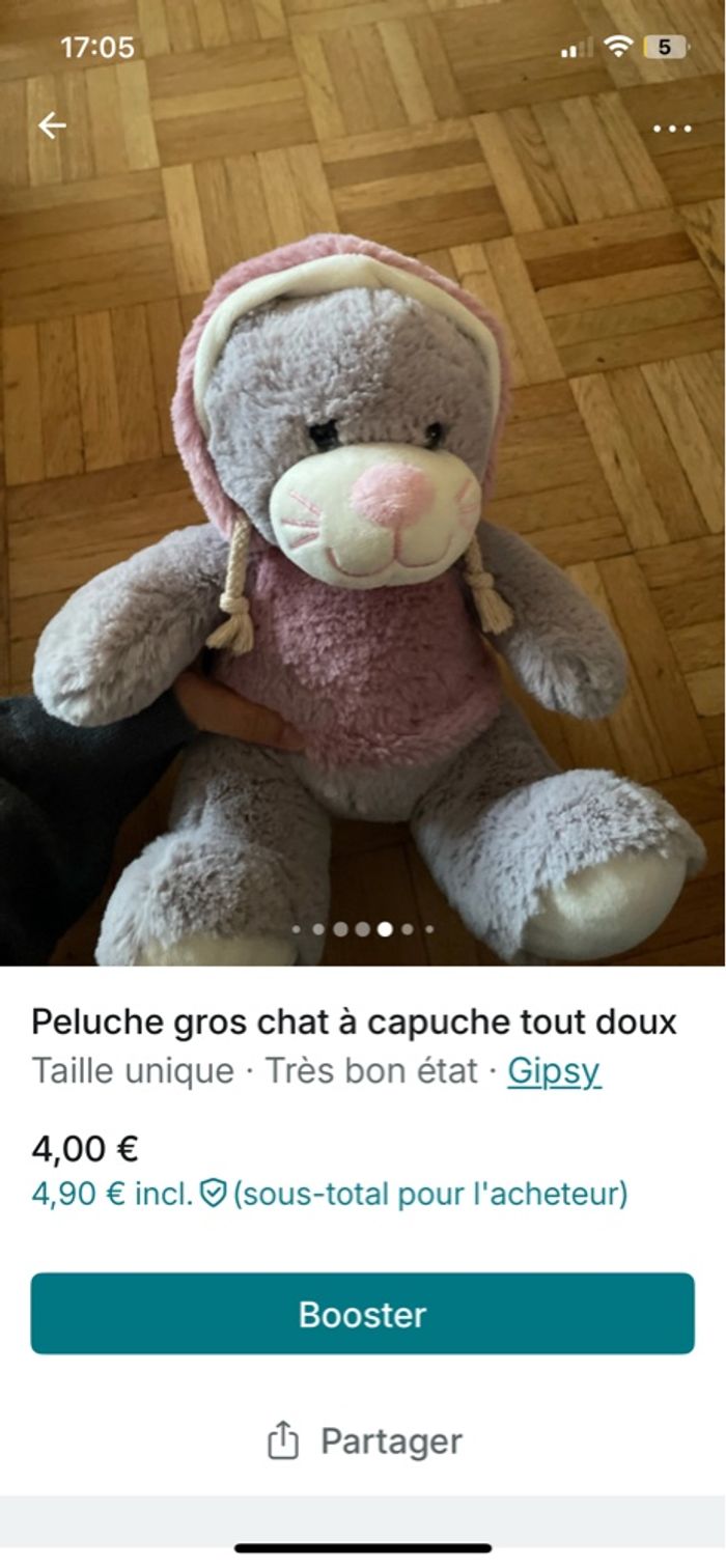 Petit chat avec chapeau amovible - photo numéro 3