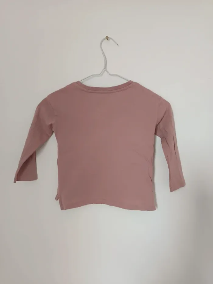 Top haut t-shirt manches longues fille rose Kiabi taille 3 ans - photo numéro 2