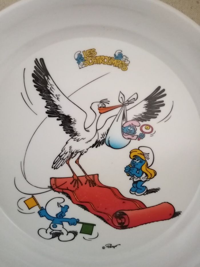 Assiette enfant Schtroumpf - photo numéro 2