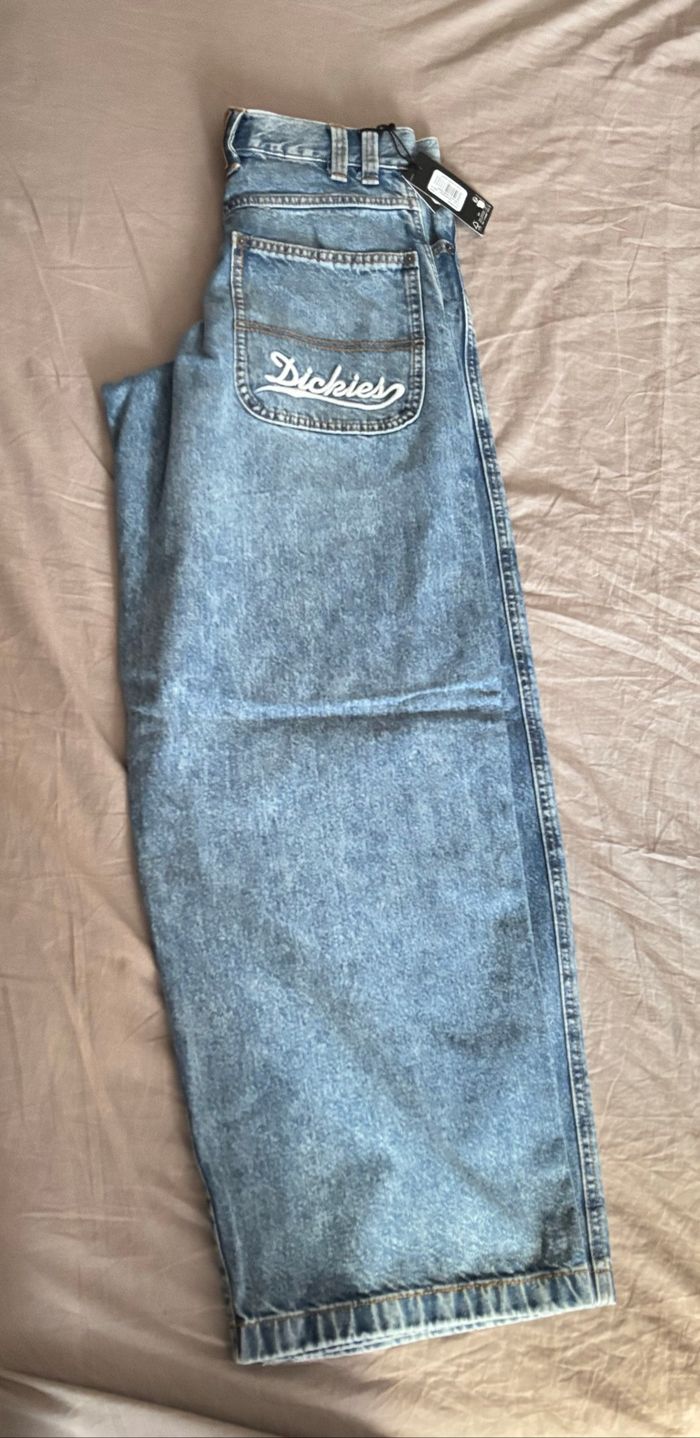 Jean baggy Dickies wave bleu clair delavé W28 L32