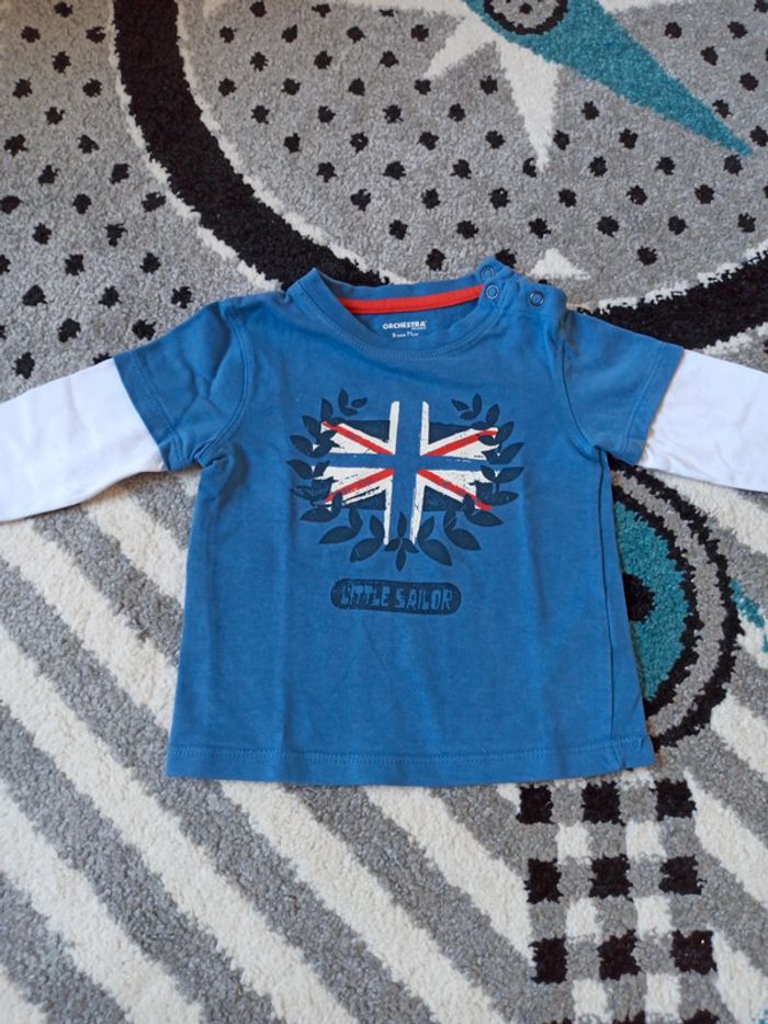 Lot de 2 t-shirts manches longues - 9 mois - photo numéro 5