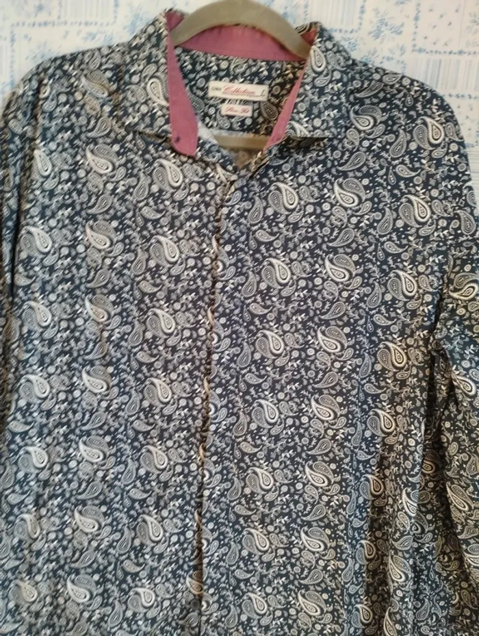 Chemise manche longue homme owk taille L - photo numéro 3
