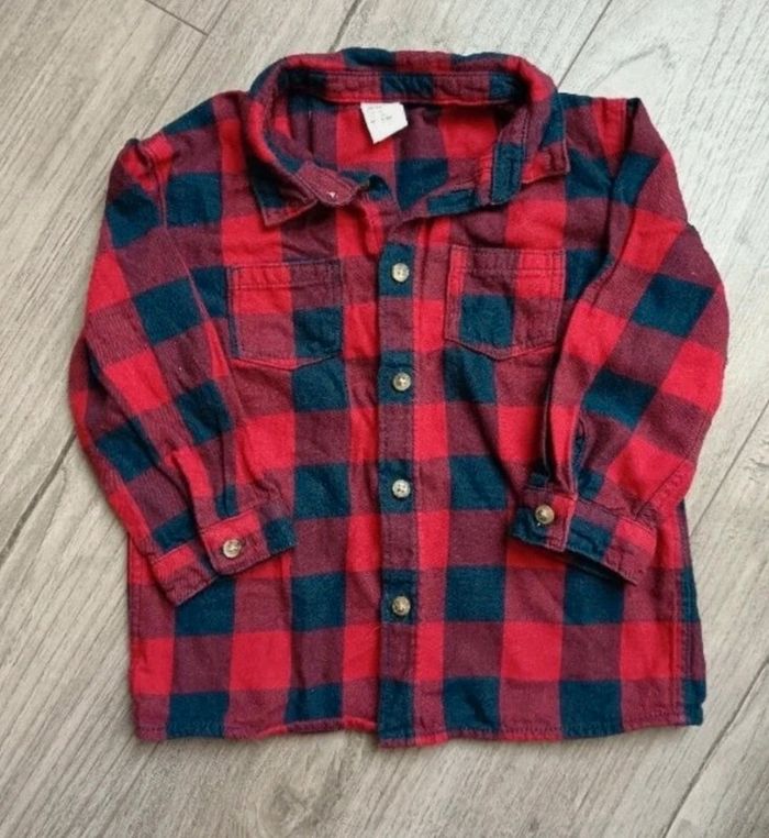 Chemise flanelle h&m 12/18 mois