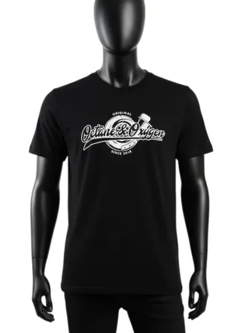 T-shirt Octane & Oxygen noir homme Taille S Neuf 