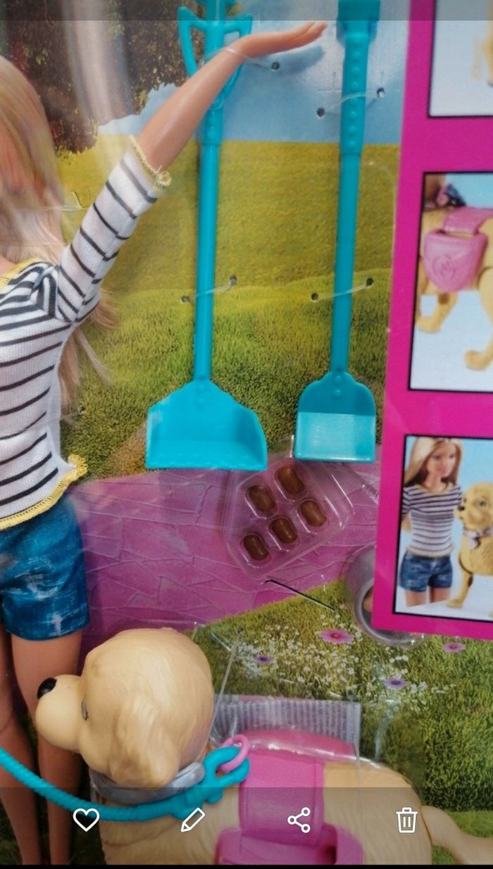 BARBIE PROMENADE DU CHIEN MATTEL NEUF - photo numéro 3