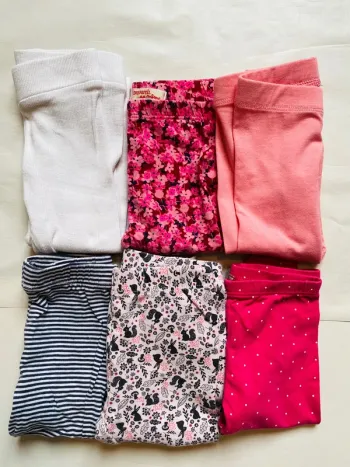Lot 6 leggings fille 12 mois