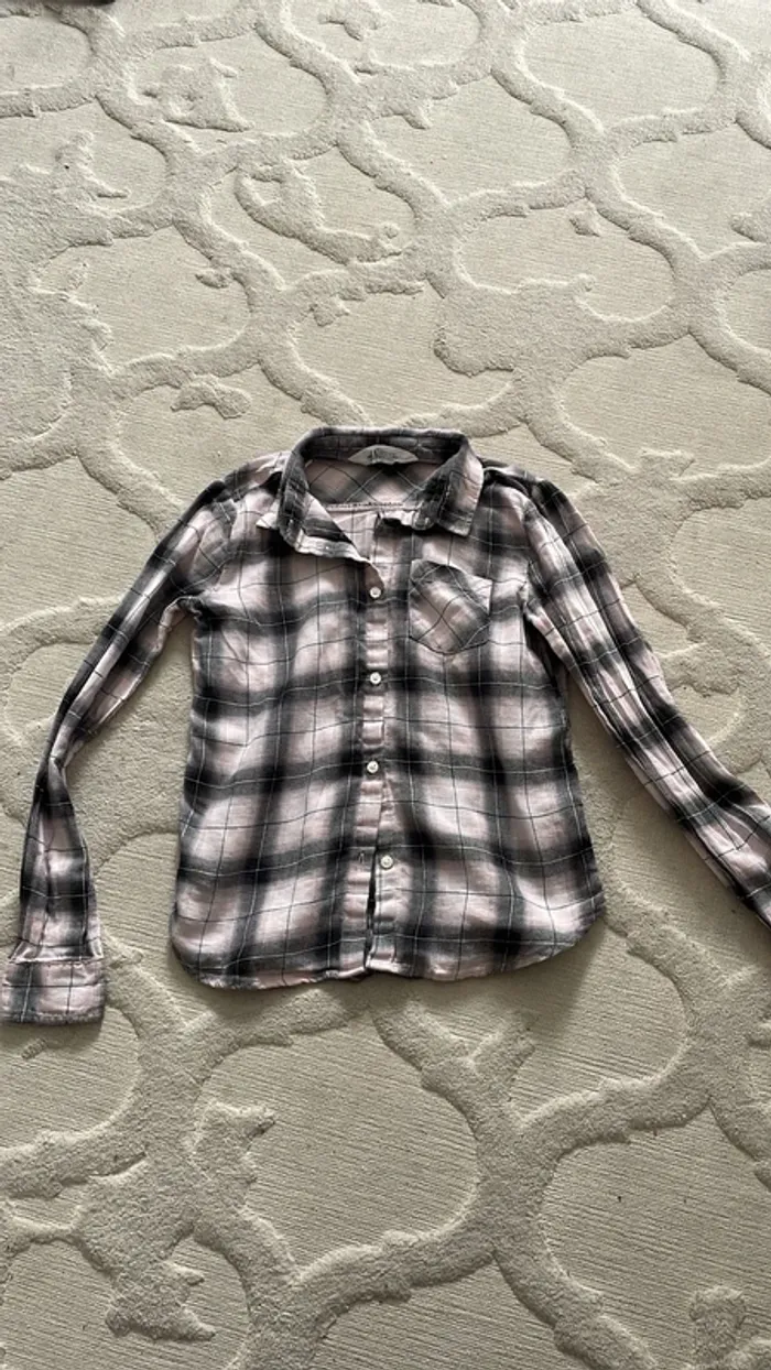Chemise à carreaux H&M – Fille 9-10 ans – Tendance casual