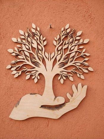 Arbre de vie entre main et nature.