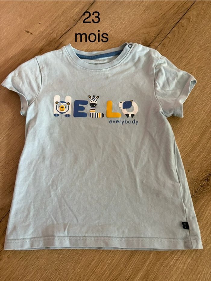 T-shirt bleu clair Obaibi 23 mois