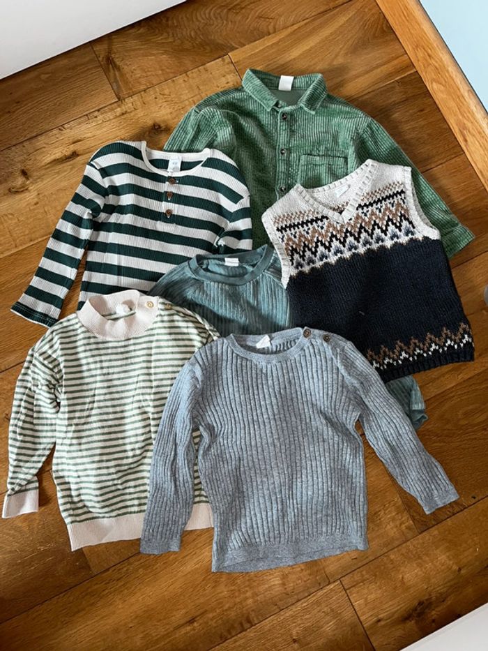 Lot de 6 pulls H&M, taille 2-3 ans