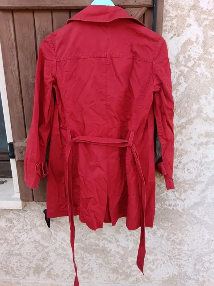 Trench rouge Lacoste vintage - photo numéro 6