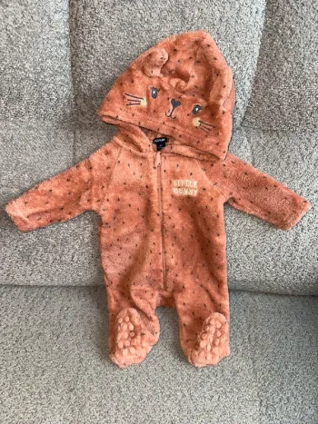 Pyjama grenouillère velours / sur pyjama velours Bunny 1 mois Kiabi