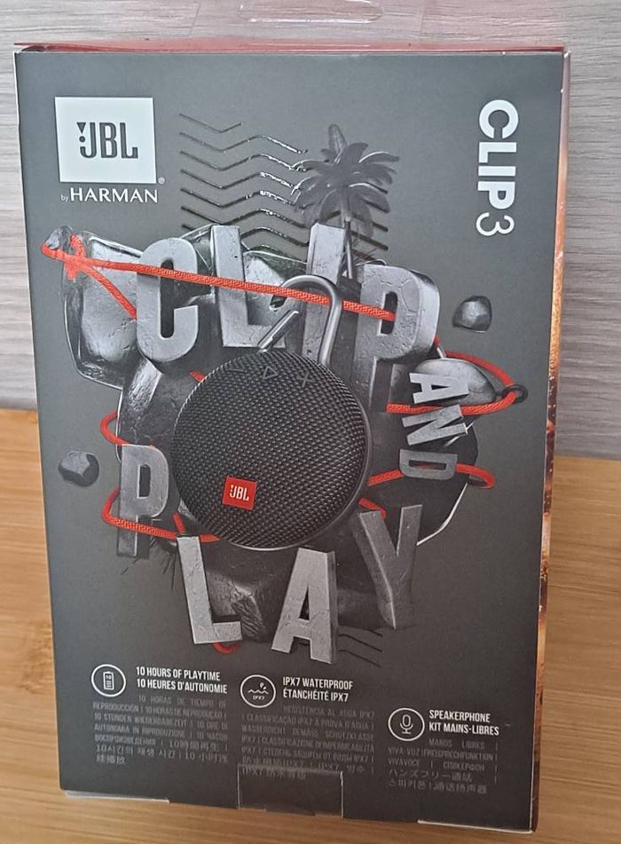 enceinte portable neuve jbl clip 3 waterproof bluetooth - photo numéro 2