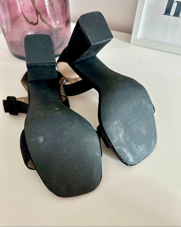 💜 Sandales noir hauteur talon 9 cm raid taille 37 💜 - photo numéro 7