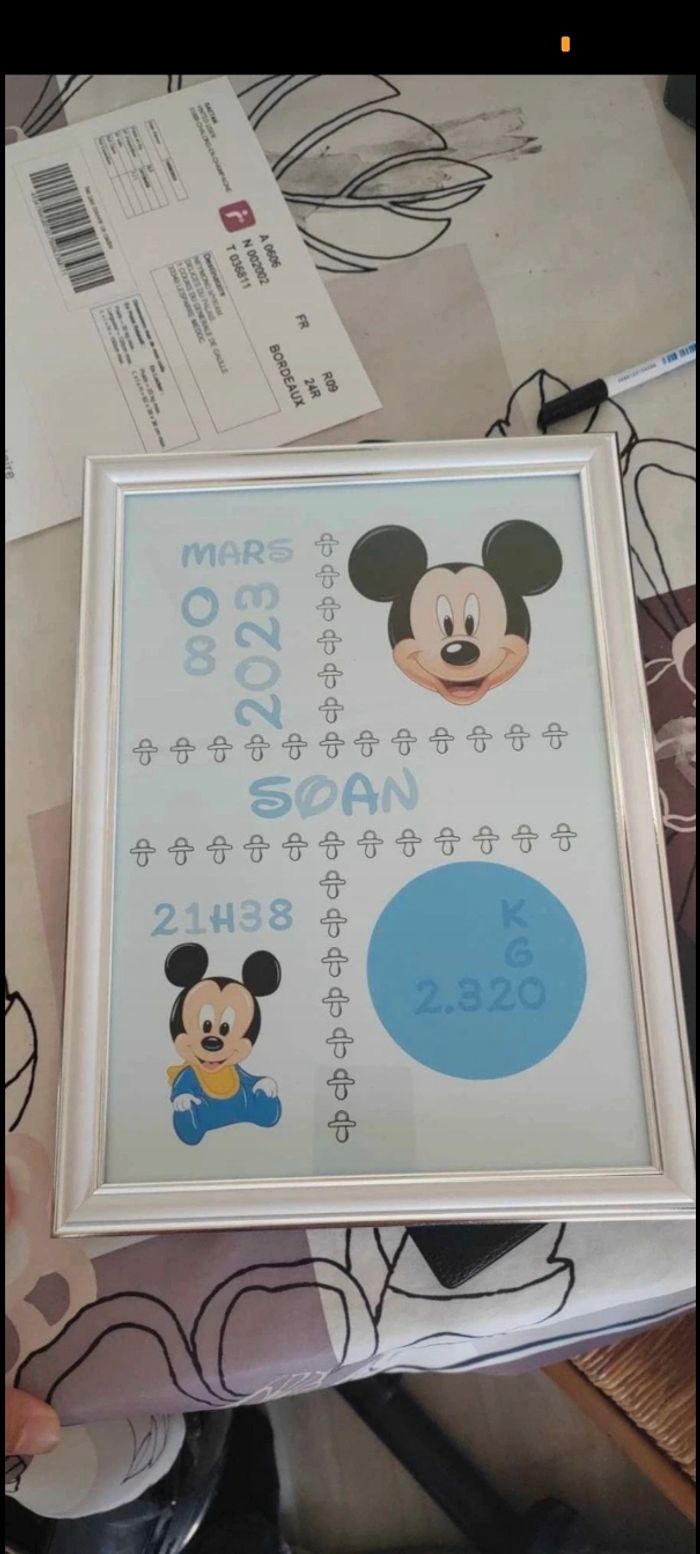 Cadre de naissance Mickey
