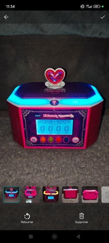 VTech - KidiSecrets, Ma Boîte à Bijoux Rose, Coffre-Fort